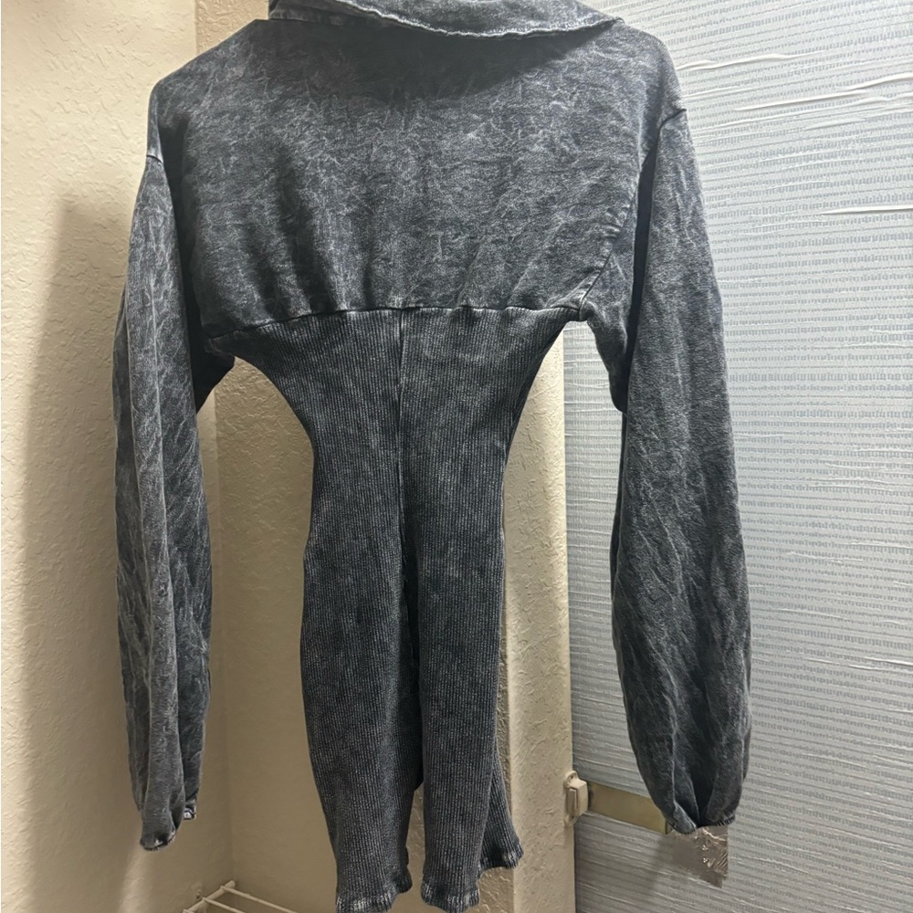 Fashion Nova Black Denim Jumpsuit - Picture 3 of 3